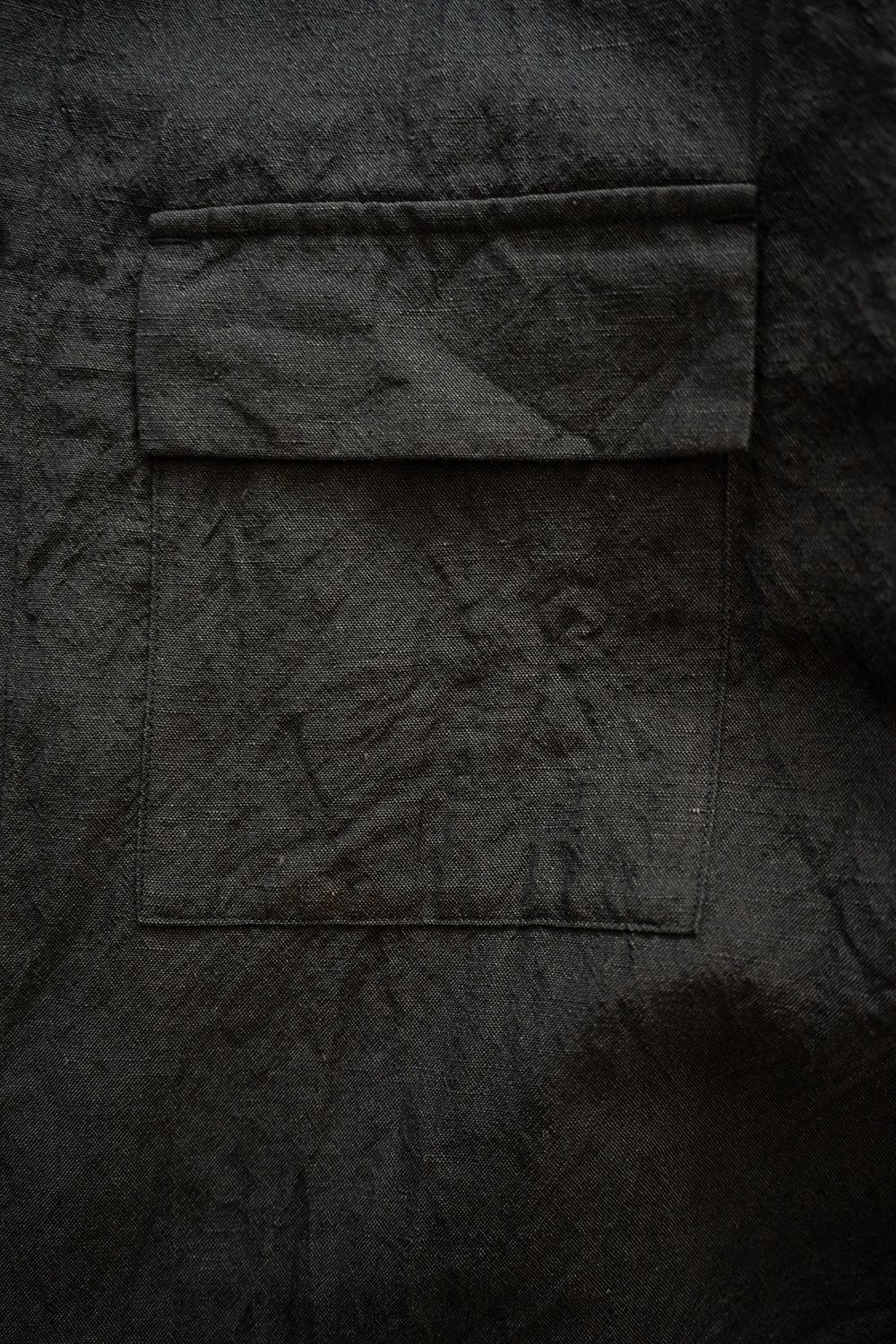 【25AW】ウール×リネンオーバーサイズシャツ(CHARCOAL)