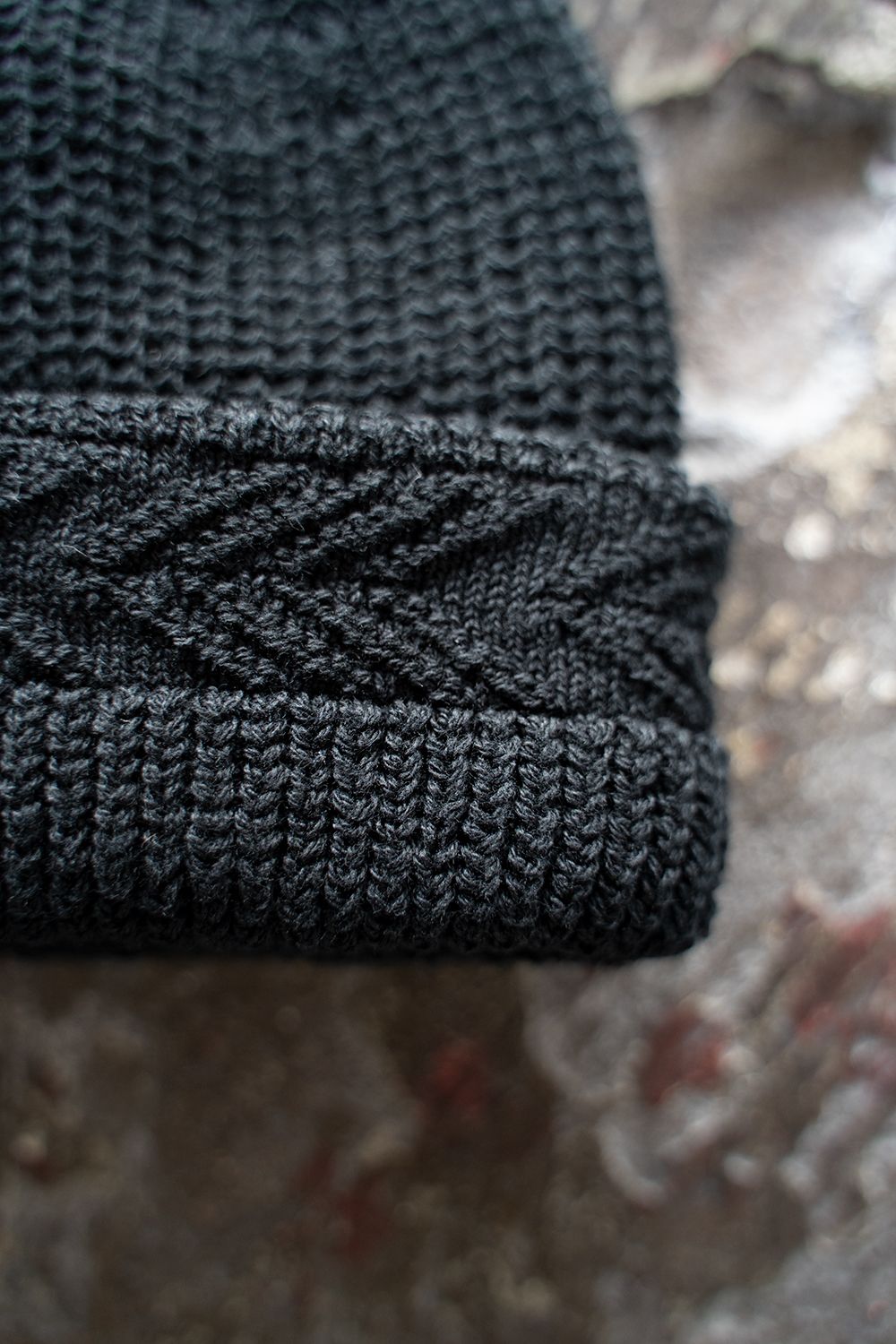 【22SS】Yagasuri Knit Cap(BLACK)