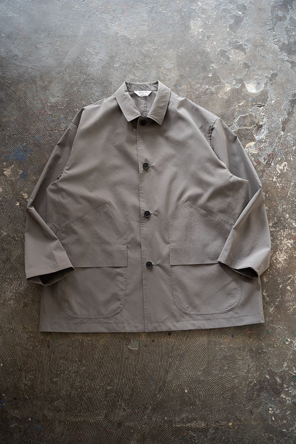 【ラスト1点】【25SS】エアリーポリエステルハーフコート(KHAKI GRAY)
