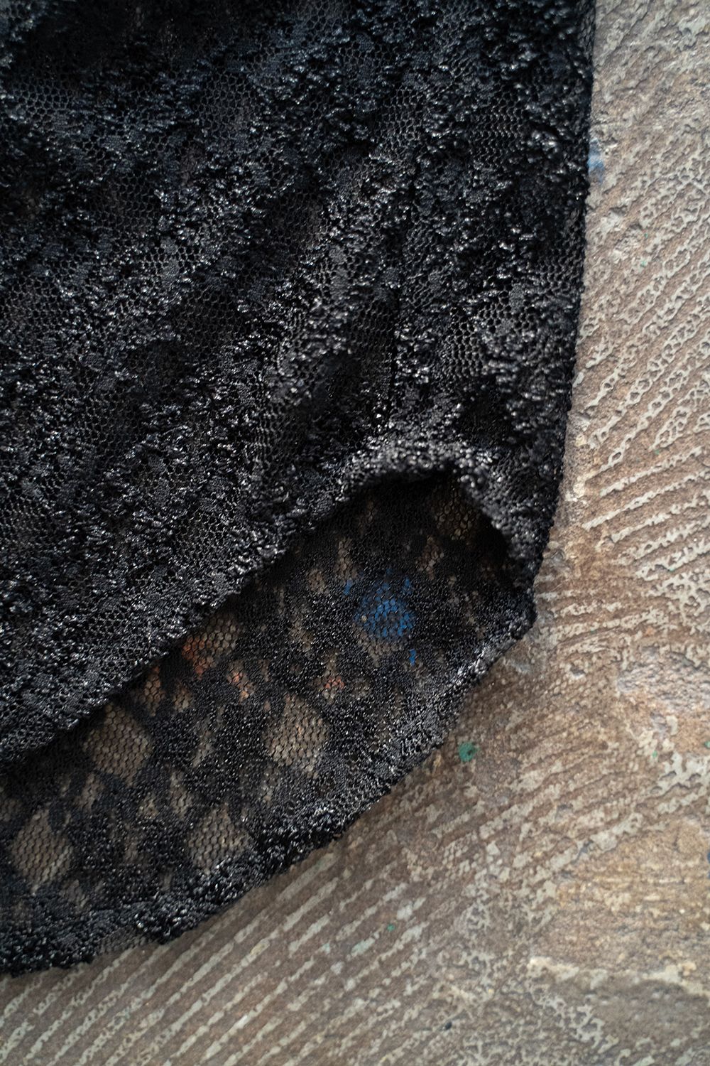 【ラスト1点】【24SS】Russell Lace L/S Shirt/ラッセルレースロングスリーブシャツ(BLACK)