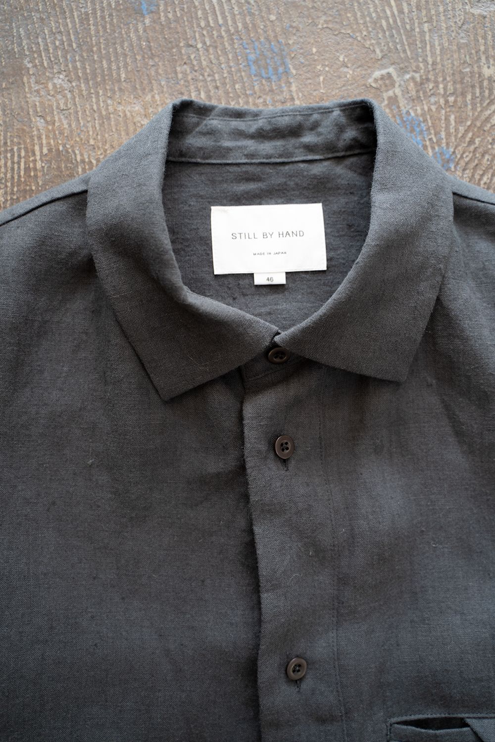 【ラスト1点】【22AW】リネンオックスシャツ(CHARCOAL)