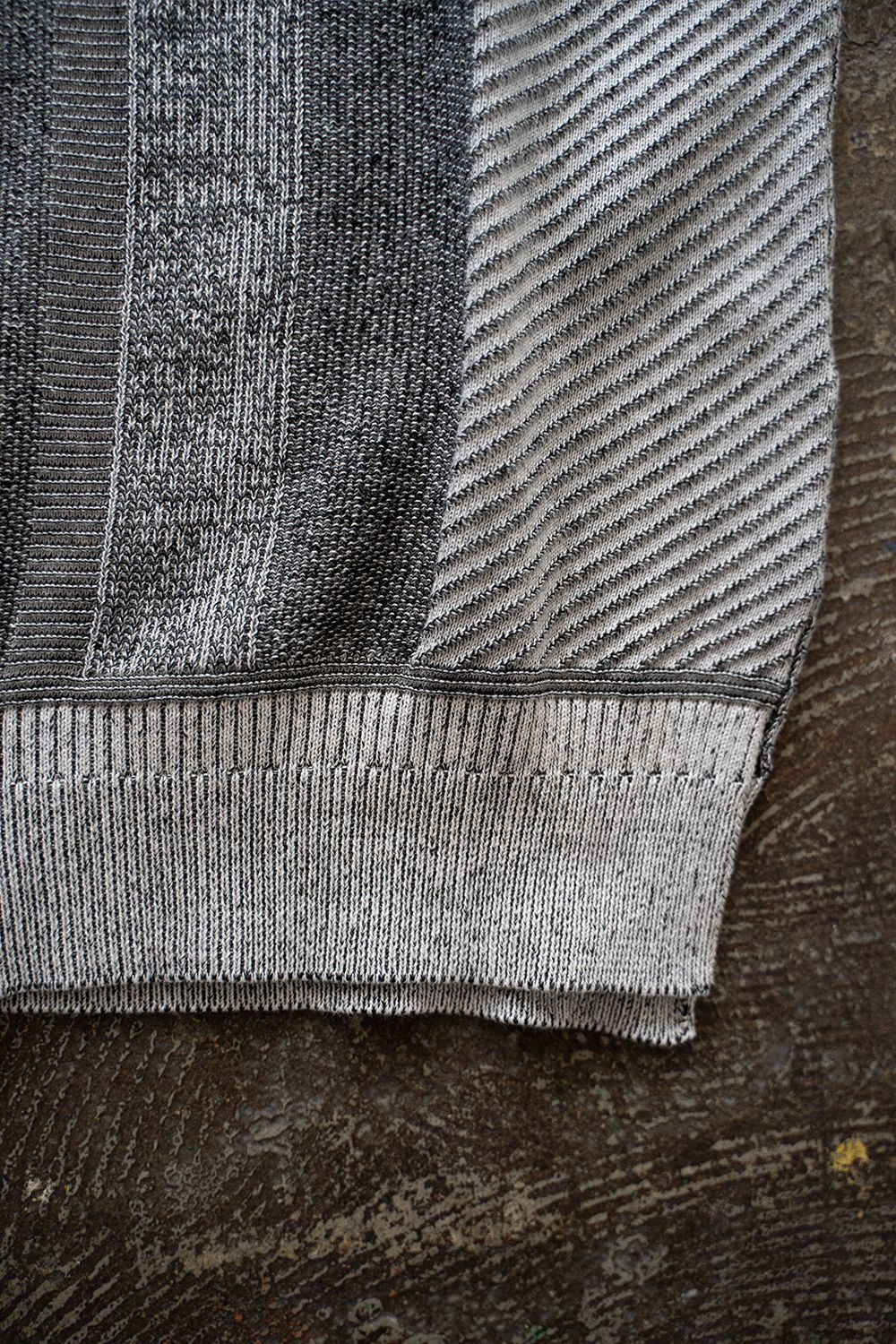 【ラスト1点】【25SS】Fumon Henley Knit(MIX GRAY)