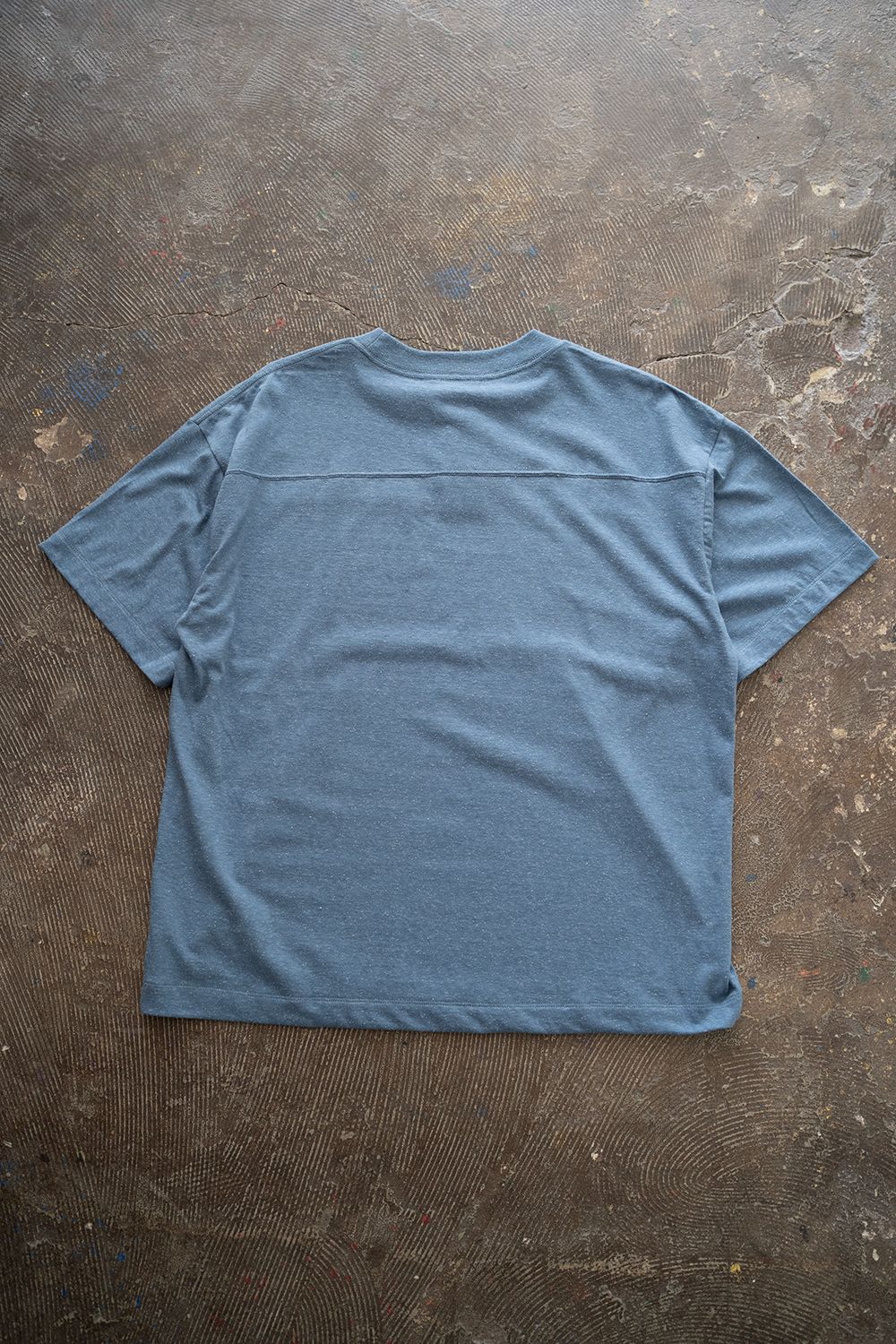 【ラスト1点】【24SS】シルク混フットボールTシャツ(SMOKE BLUE)