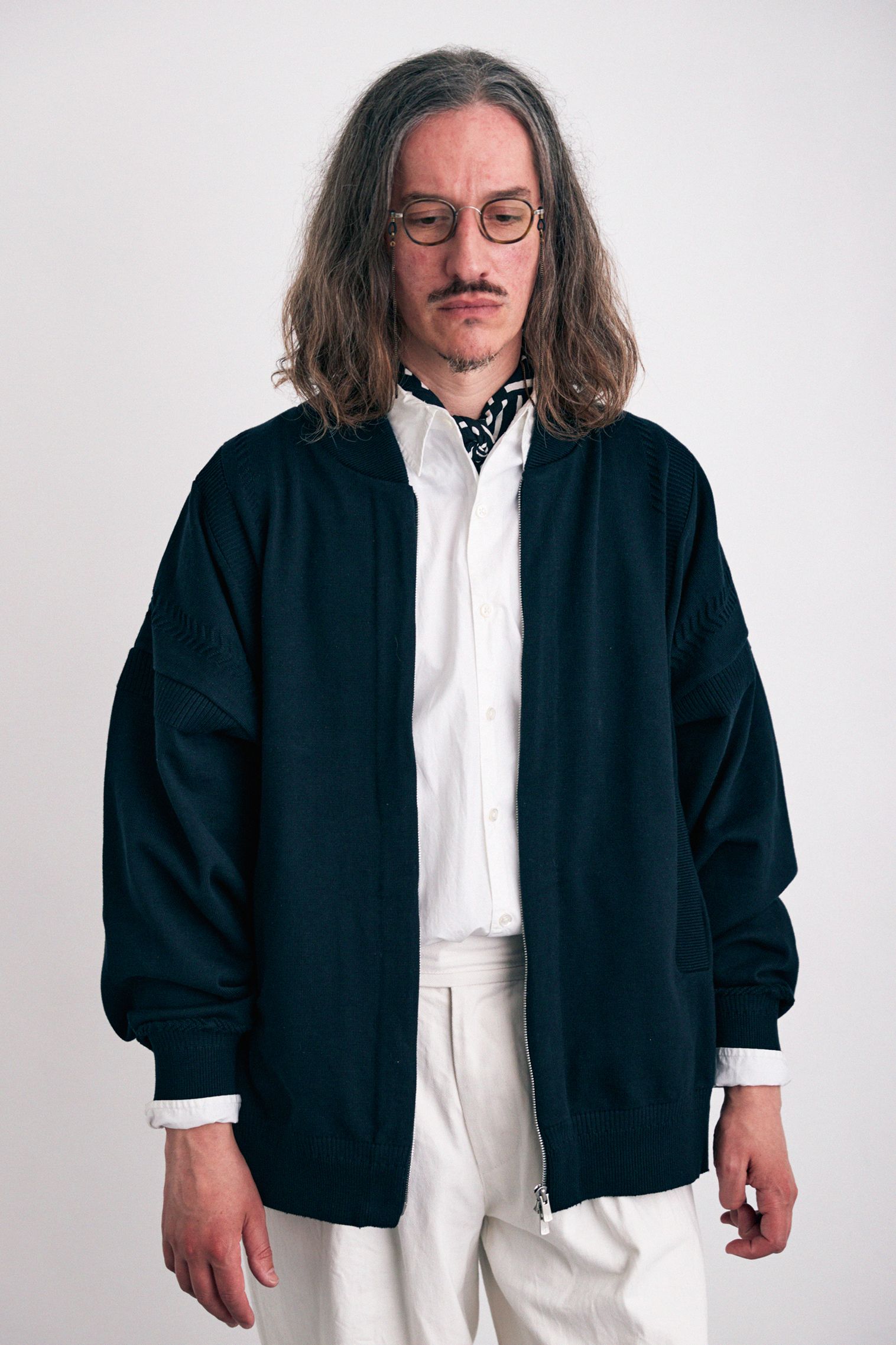 YASHIKI - 【ラスト1点】【24SS】Mebuki Knit Blouson(BLACK) | Salty