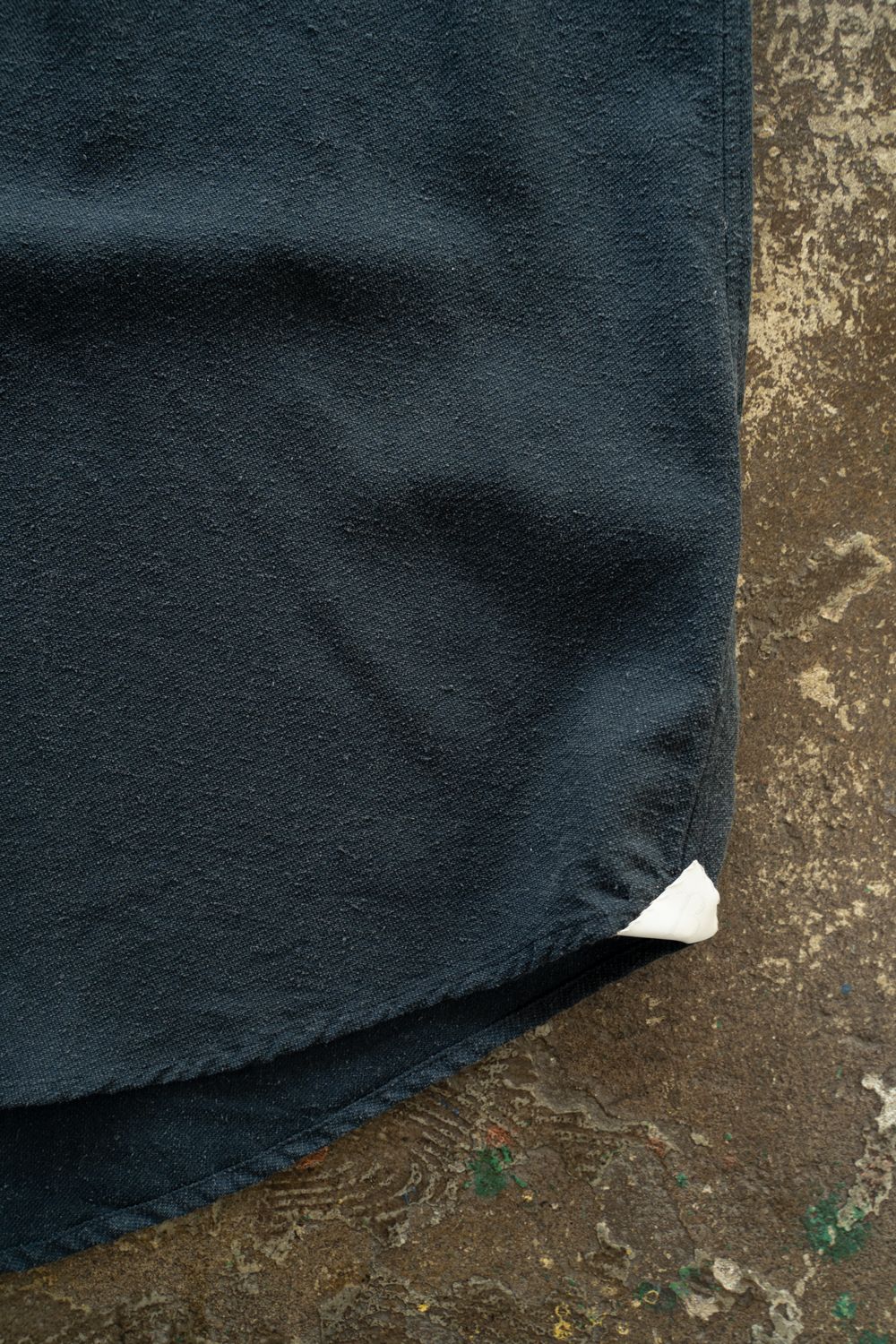 【ラスト1点】【25AW】Silk Nep Kersey Band Collar Bosom Shirt(IRON BLUE)