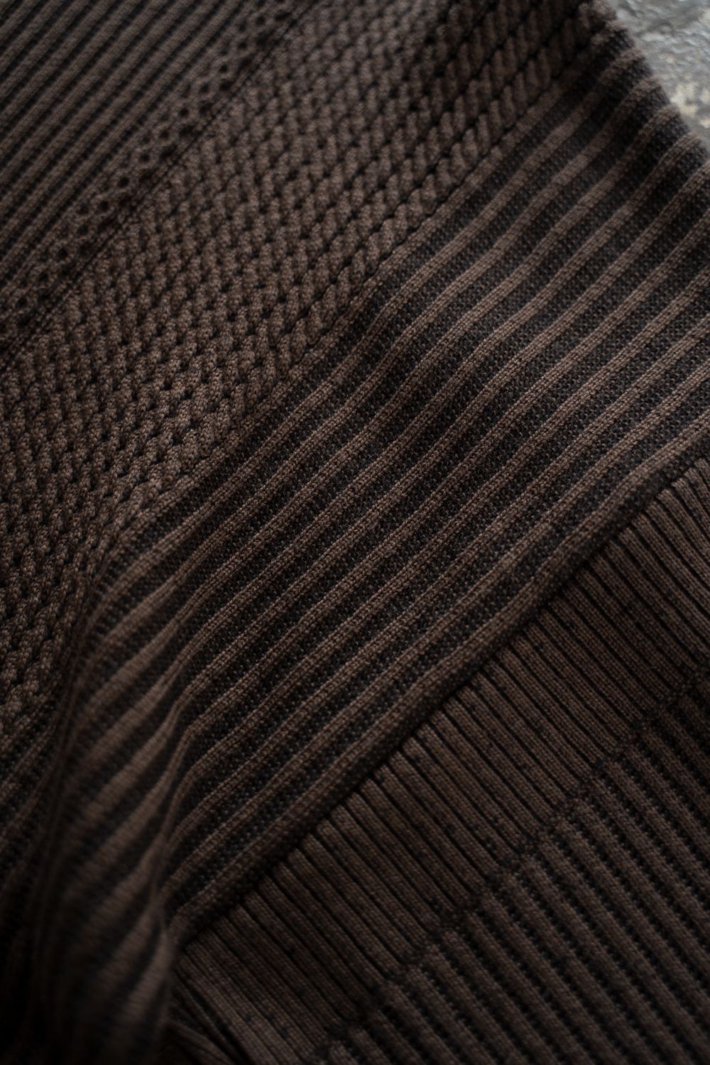 【26AW】Teriha Zip Polo(BROWN)