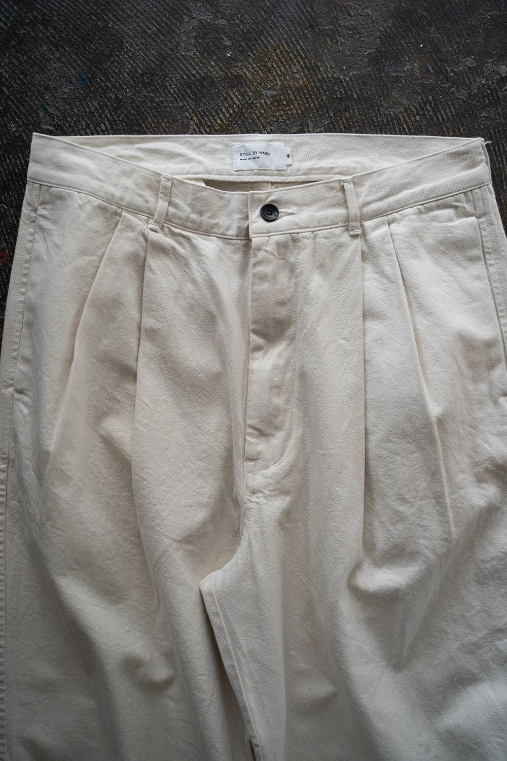 【ラスト1点】【25SS】2タック10ozデニムパンツ(ECRU)