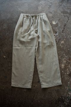 【26SS】ピグメントプリントタックイージーパンツ(SAGE)