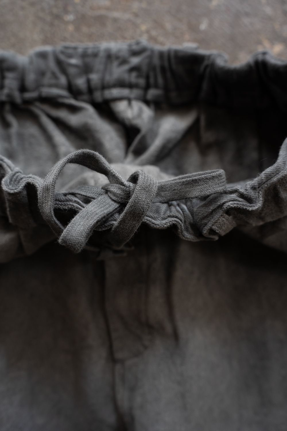 亜麻苧麻ワイドパンツ(薄炭)