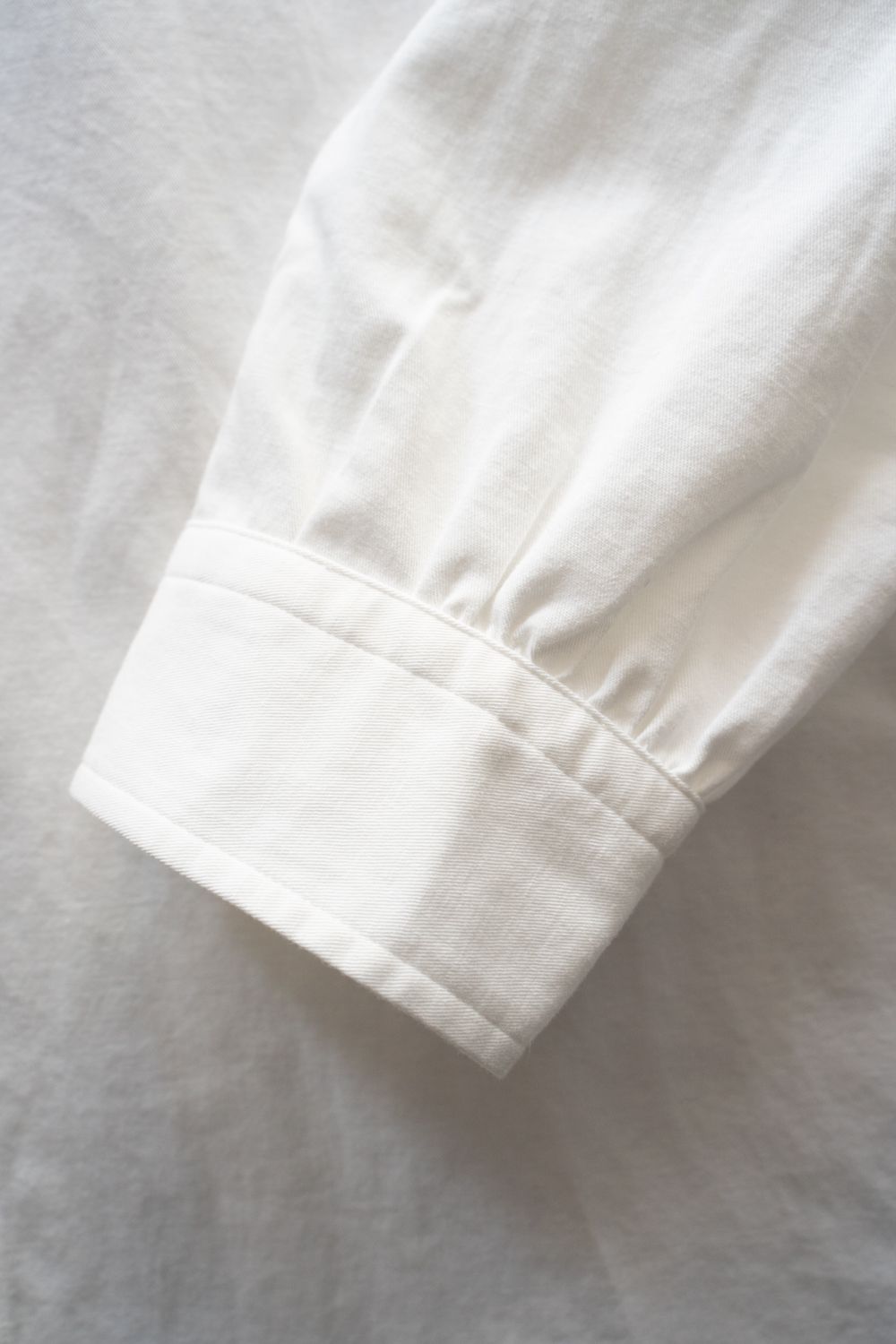 【ラスト1点】【25AW】Cotton×Linen Windsor Wide Collar Shirt(OYSTER WHITE)