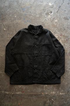 薄手刺し子織ジャケット(黒)