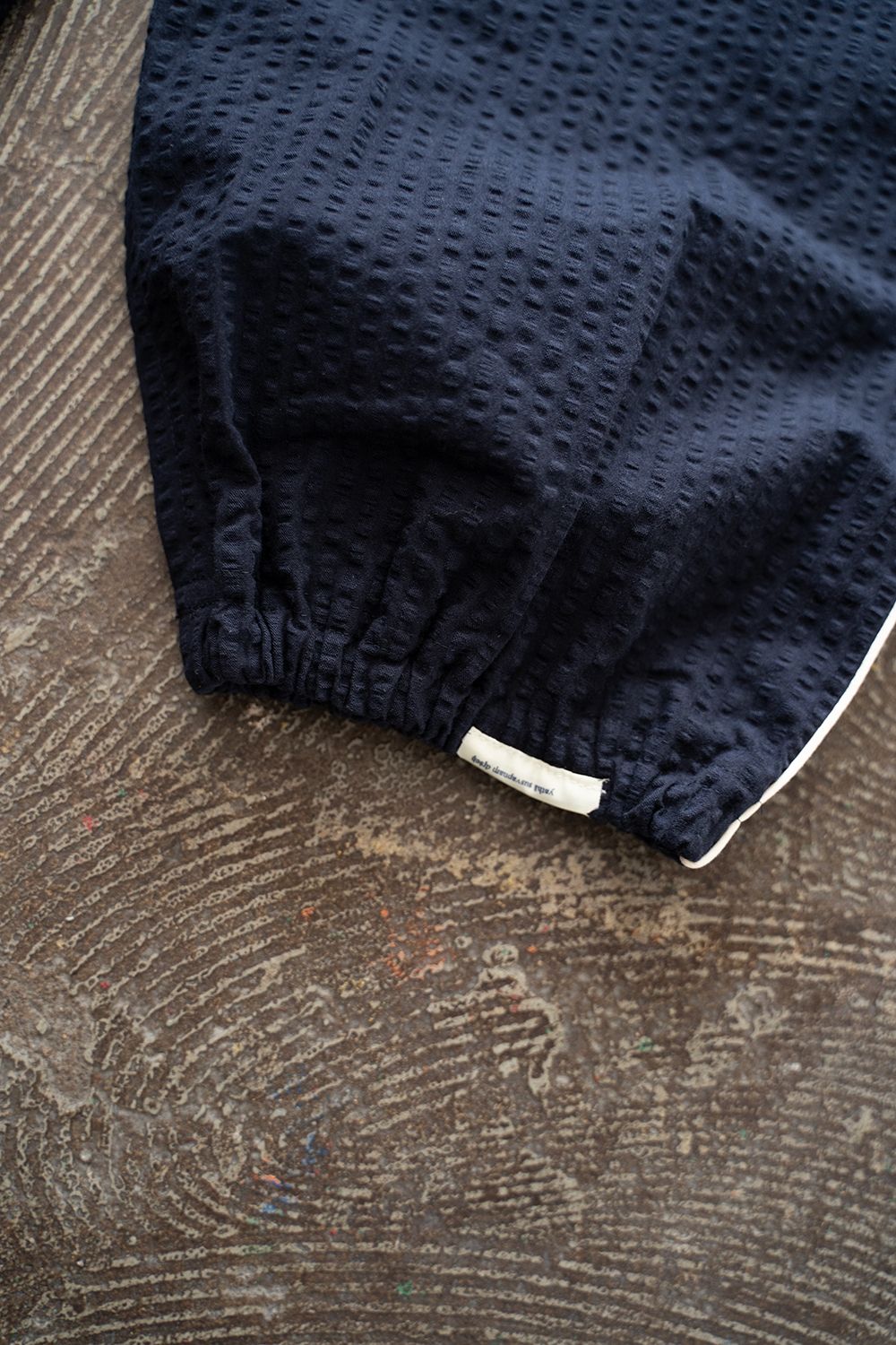 【ラスト1点】【25SS】"nite game"pajama(seersucker NAVY)【ユニセックス】【セットアップ】