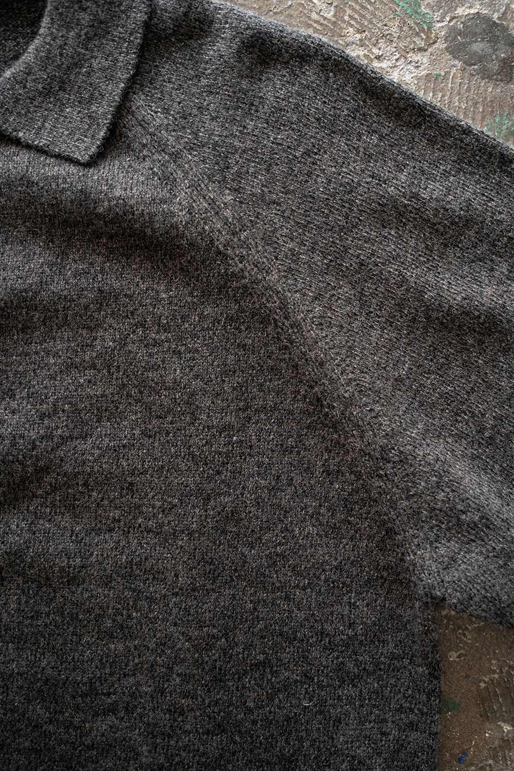 【ラスト1点】【24AW】7Gニットポロ(CHARCOAL)