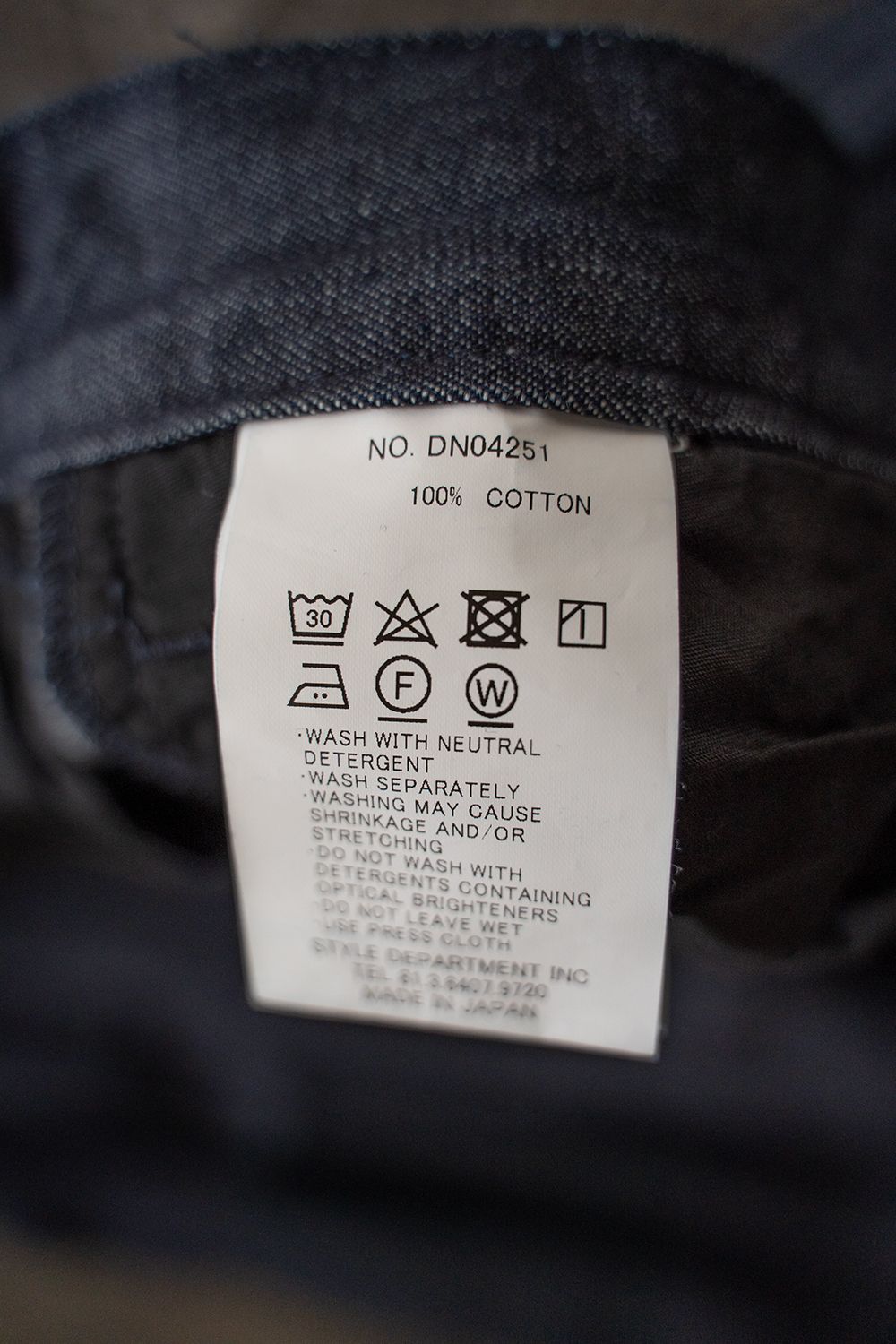【ラスト1点】【25SS】2タック10ozデニムパンツ(NAVY)
