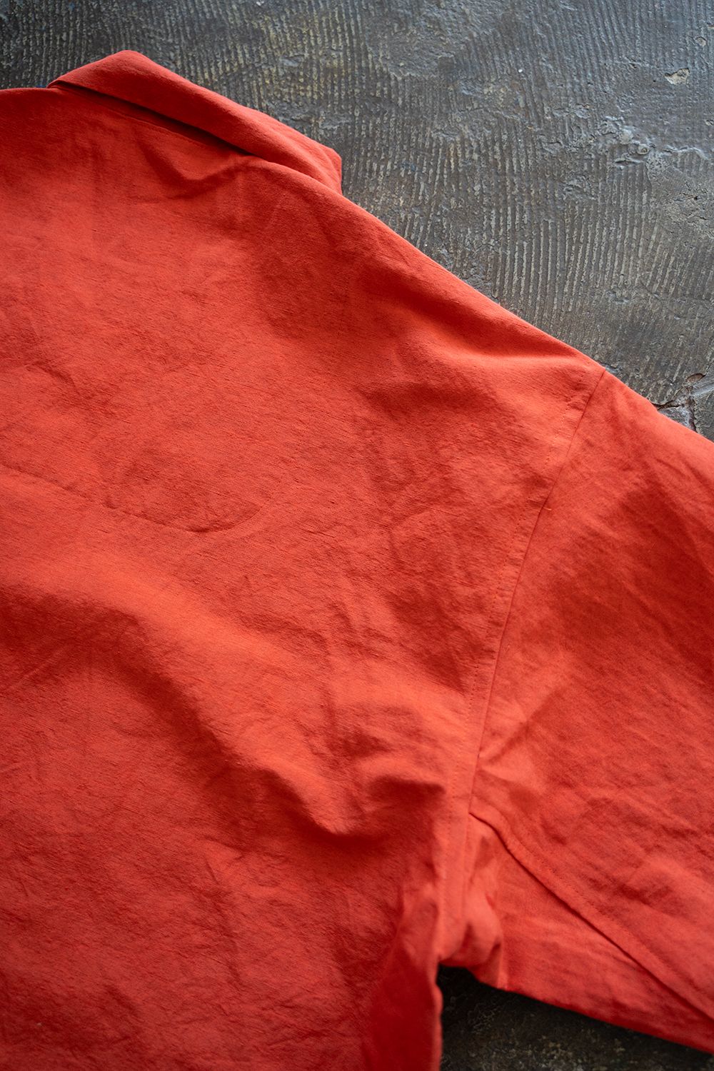【25SS】"week s/s"pajama【セットアップ】(washed cotton linen ORANGE RED)