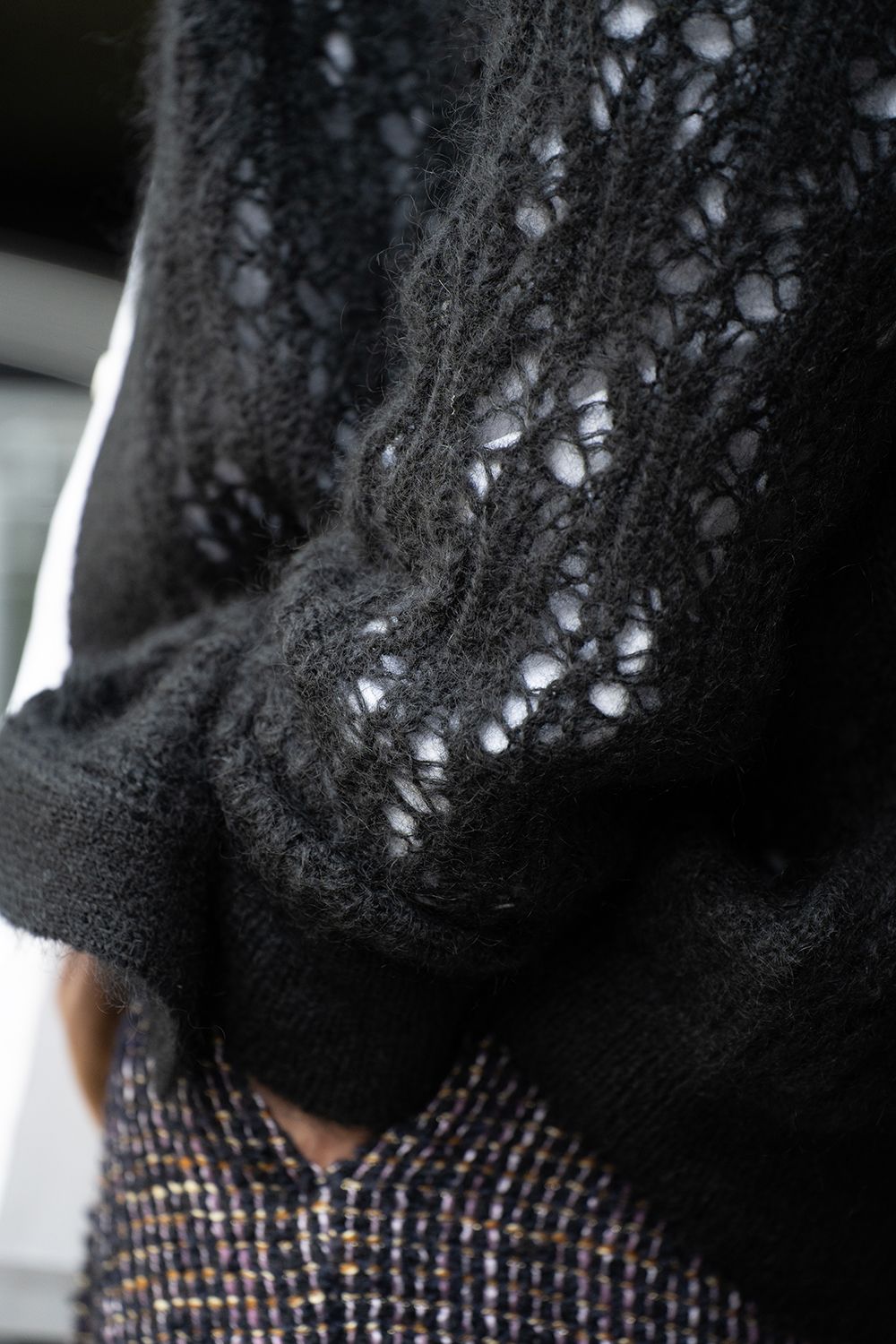 【ラスト1点】【24AW】Melt Cardigan/メルトカーディガン(BLACK)