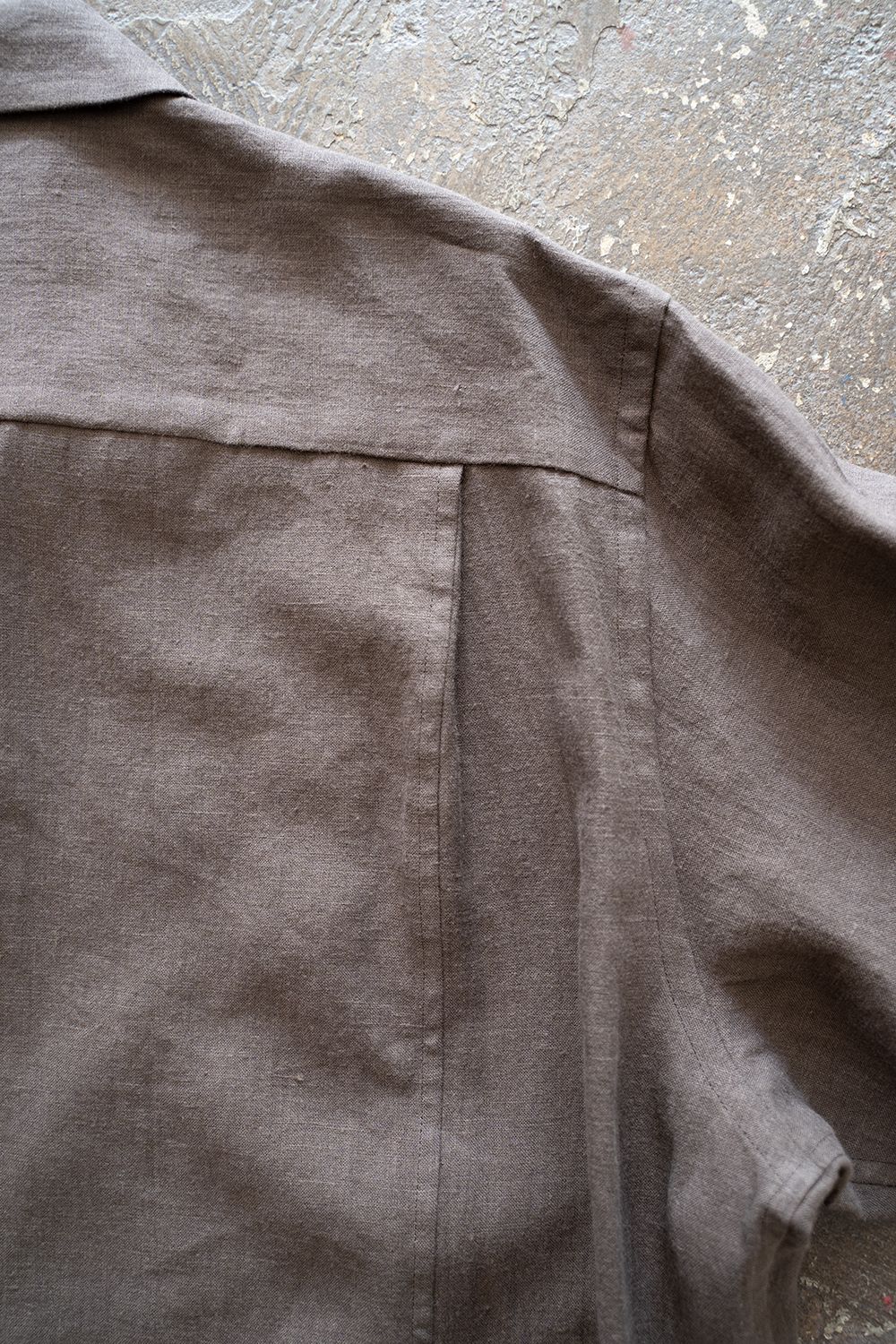 【ラスト1点】【22AW】リネンオックスシャツ(BROWN)