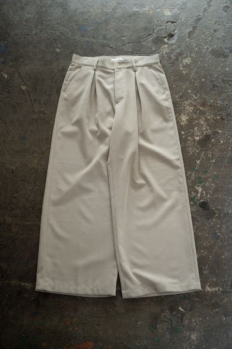 【26AW】2-Tack Corduroy Baggy Trousers/2タックコーデュロイバギートラウザーズ(LIGHT BEIGE)