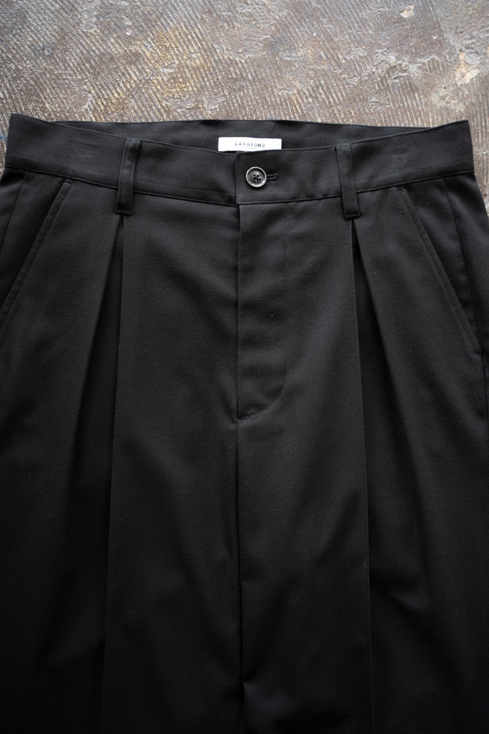【25AW】2-Tack Slacks/2タックスラックス(BLACK)