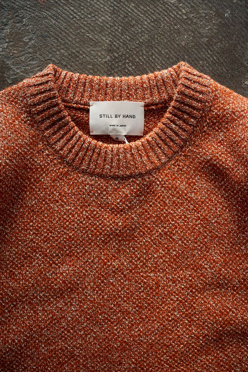 【26AW】ラムウール×ローシルクメランジニット(MELANGE ORANGE)