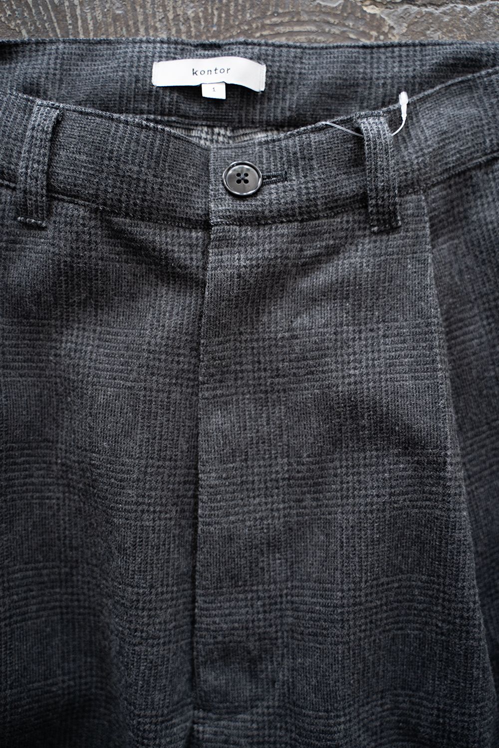 【25AW】Glen Check Trousers/グレンチェックトラウザーズ(GRAY)