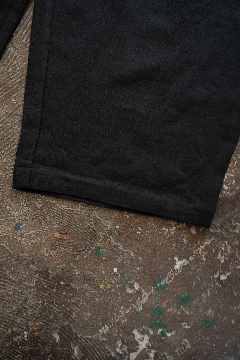 【26SS】リネン2タックワイドイージーパンツ(BLACK)
