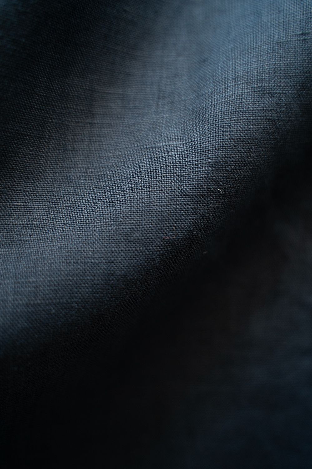 【ラスト1点】【25SS】フレンチリネンオープンカラー半袖シャツ(NAVY)