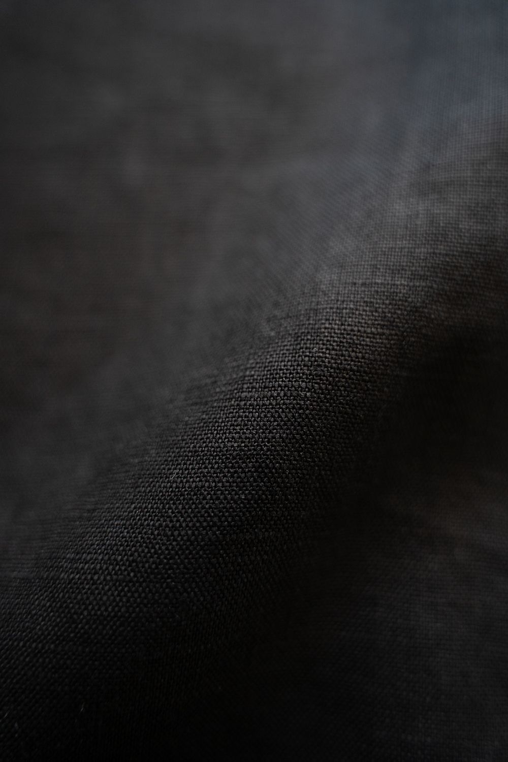 【ラスト1点】【25SS】フレンチリネンオープンカラー半袖シャツ(BLACK)