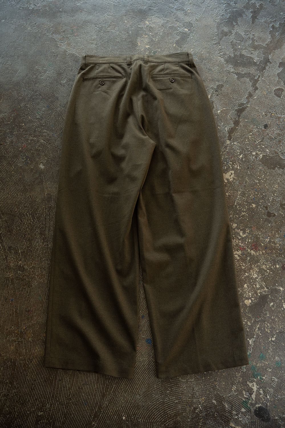 【26AW】2-Tack Wide Slacks/2タックワイドスラックス(OLIVE)