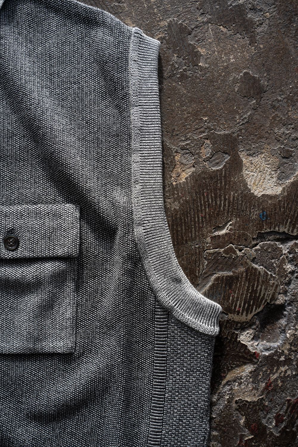 【26SS】Haoto collar Vest(MIX GRAY)