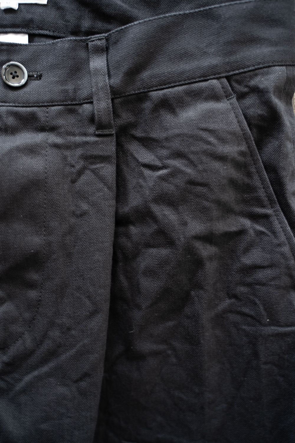 【ラスト1点】【25SS】1-Tack Bootcut Denim Pants/1タックブーツカットデニムパンツ(BLACK)