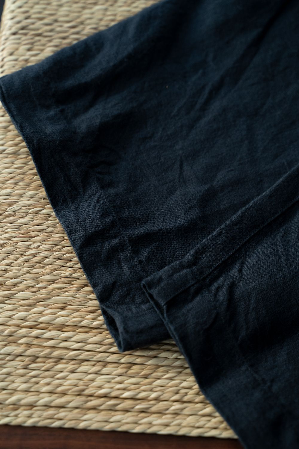 起毛大麻パンツ(墨黒)