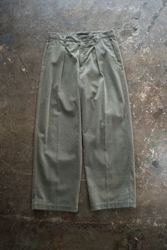 【24AW】Sucker Cord Tuck Pants/サッカーコーデュロイタックパンツ(KHAKI)