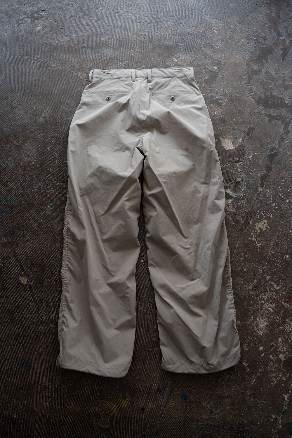 【26SS】2-Tack Puckering Wide Pants/2タックパッカリングワイドパンツ(LIGHT GRAY)