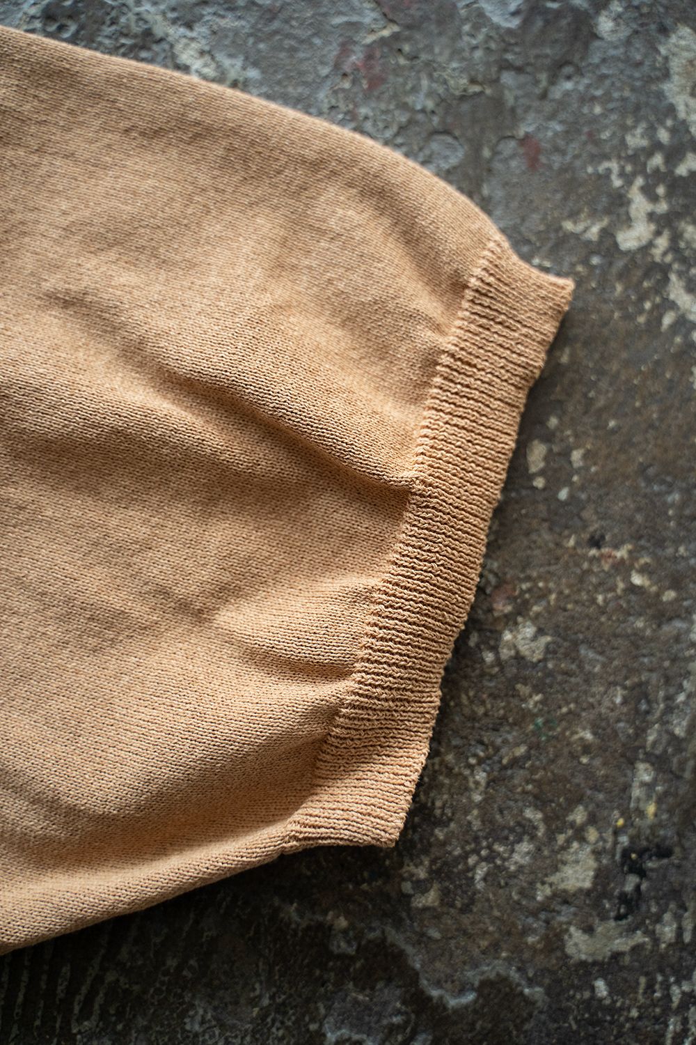 【ラスト1点】【25SS】和紙混12Gニットポロ(PALE ORANGE)