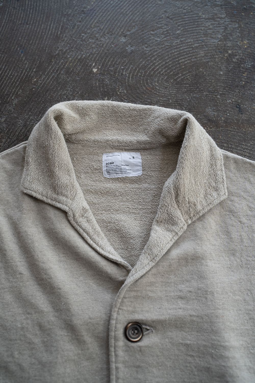 【ラスト1点】Beach Shirt/リネンパイルビーチシャツ(NATURAL)