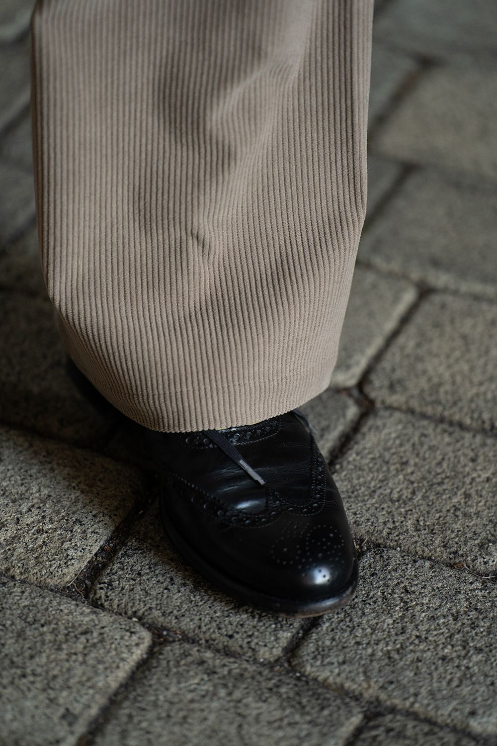 【ラスト1点】【24AW】1-Tack Corduroy Bootcut Pants/1タックコーデュロイブーツカットパンツ(BEIGE)