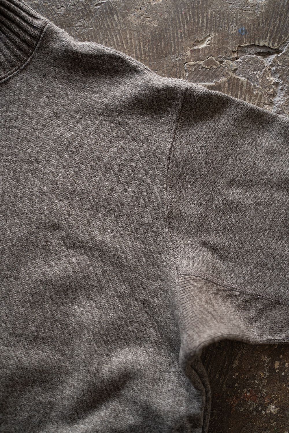 【ラスト1点】wool french terry turtle neck sweatshirt/ウールフレンチテリータートルネックスウェットシャツ(TAUPE)