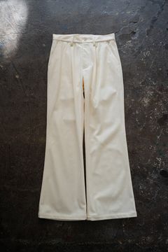 1-Tack Corduroy Bootcut Pants/1タックコーデュロイブーツカットパンツ(OFF WHITE)