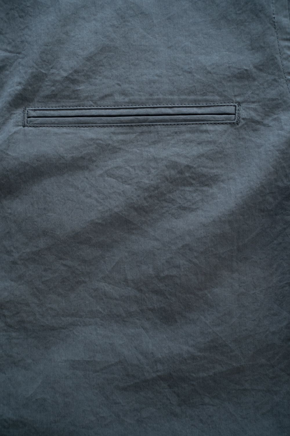 【26SS】極小襟コットン×リネンタイプライターシャツ(BLUE GREY)