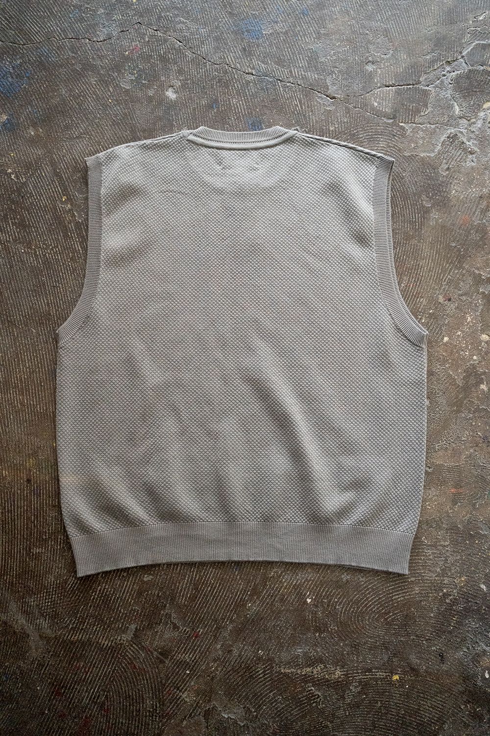 【ラスト1点】【22SS】コットン×シルクニットベスト(GRAY)