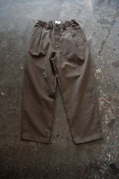 【26SS】ポリエステル×コットンタックイージーパンツ(BROWN)