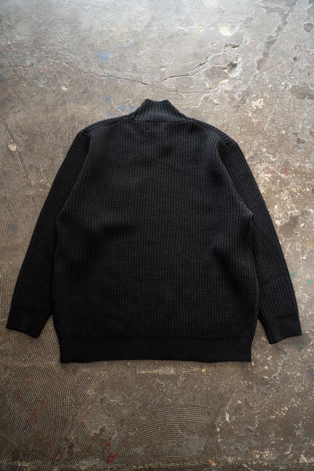 【ラスト1点】【25AW】ウール×シルクハイネックニット(BLACK)