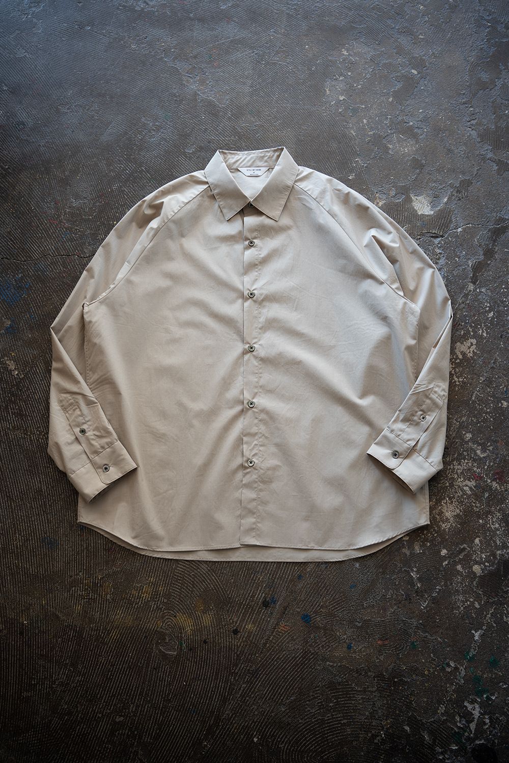 【25AW】コットンラグランスリーブシャツ(BEIGE)