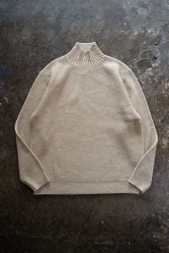 【ラスト1点】【24AW】ウール×シルクハイネックニット(BEIGE)