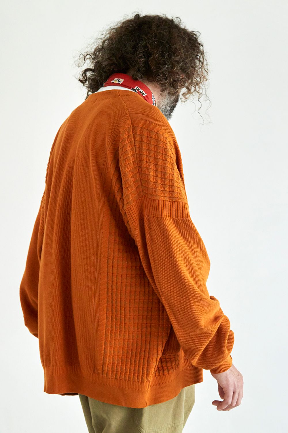 YASHIKI - 【ラスト1点】【22SS】Unabara Cardigan(ORANGE) | Salty