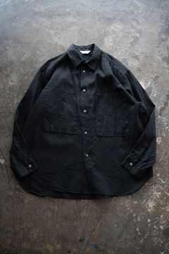 【26SS】ガーメントダイオーバーシャツ(BLACK NAVY)