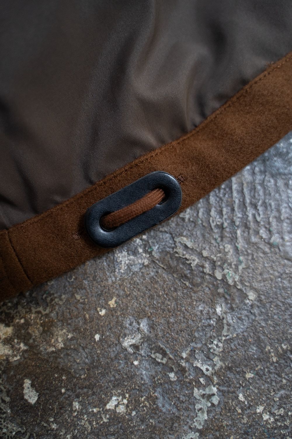 【ラスト1点】【24AW】ラムウールメルトンフードコート(CAMEL)
