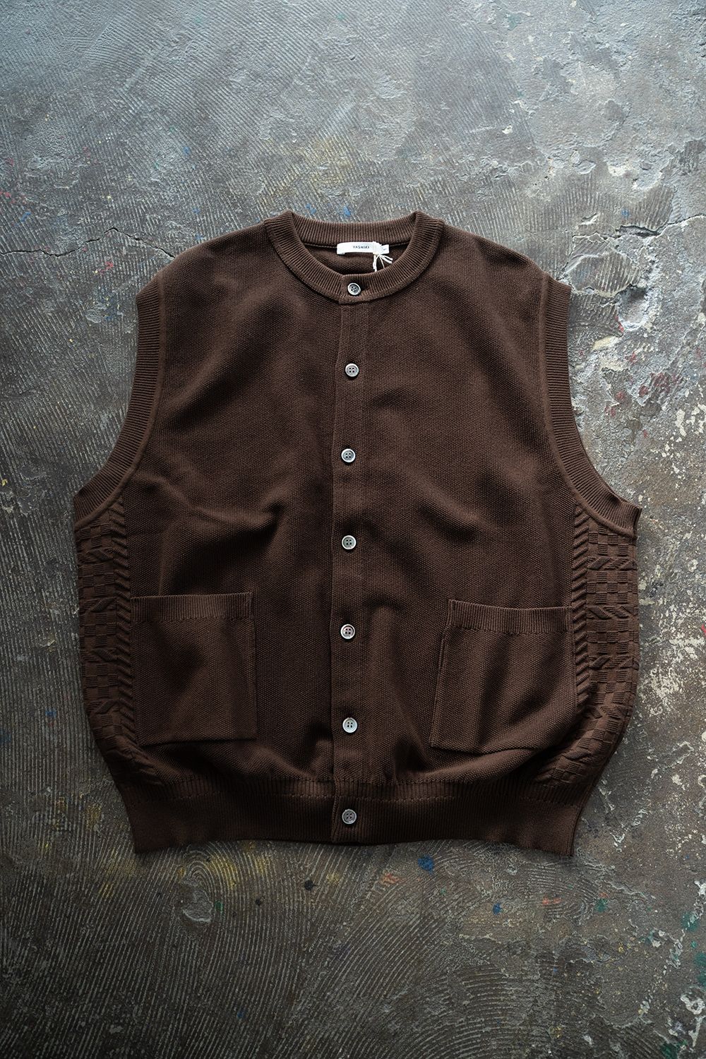 YASHIKI - 【24SS】Tsukushi Vest(BROWN) | Salty