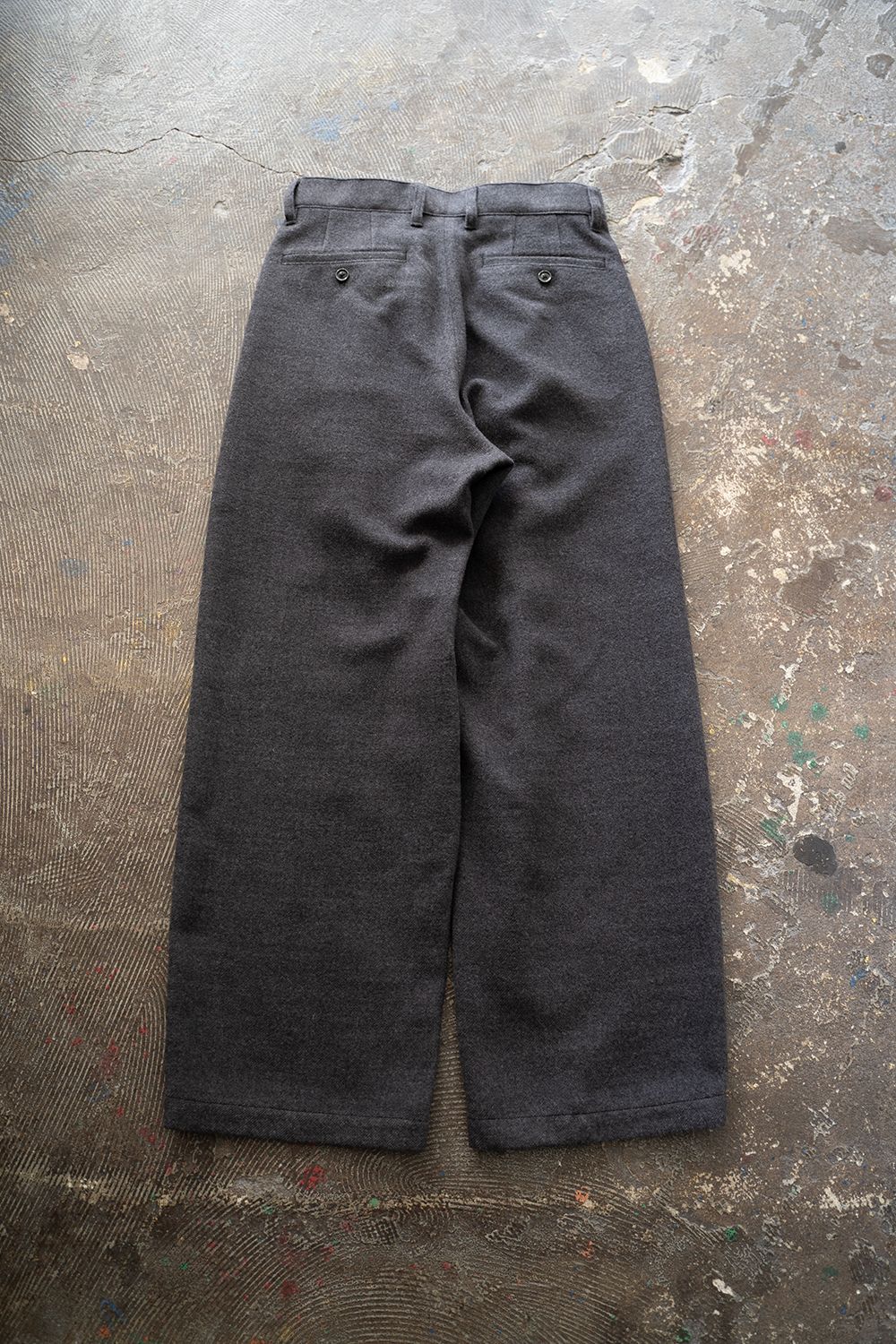 【25AW】2-Tack Wide Trousers/2タックワイドトラウザーズ(CHARCOAL)